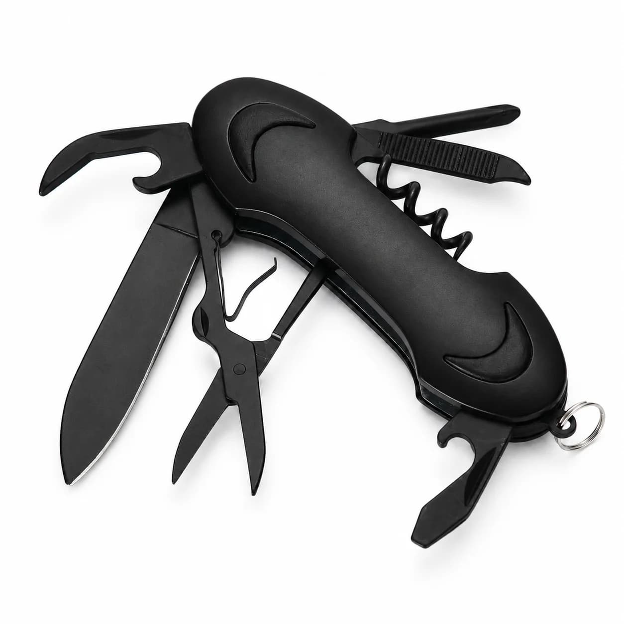 Folding Multitool Pocket Knife, Portable 10-in-1 Survival Tool with Knife, Scissors, Screwdriver, Bottle Opener and Multi-Purpose Accessories, Compact Outdoor Edc Tool for Camping, Hiking, Fishing, Travel and DIY Repair