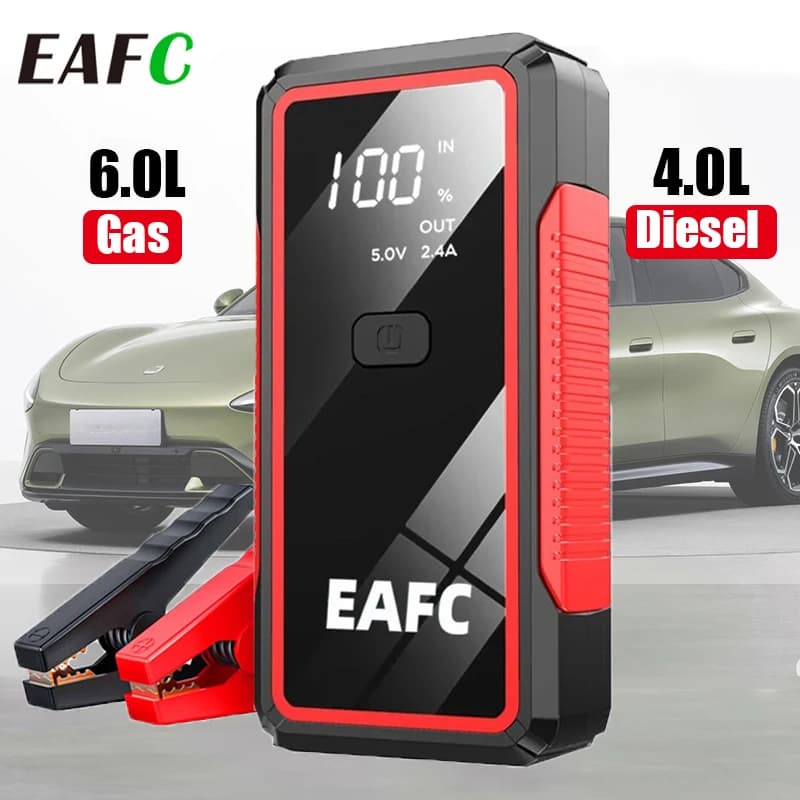 EAFC 2000A / 600A Car Jump Starter Portable Power Bank  Car Battery Booster 12V Auxiliary Starting Device for Diesel Gasoline