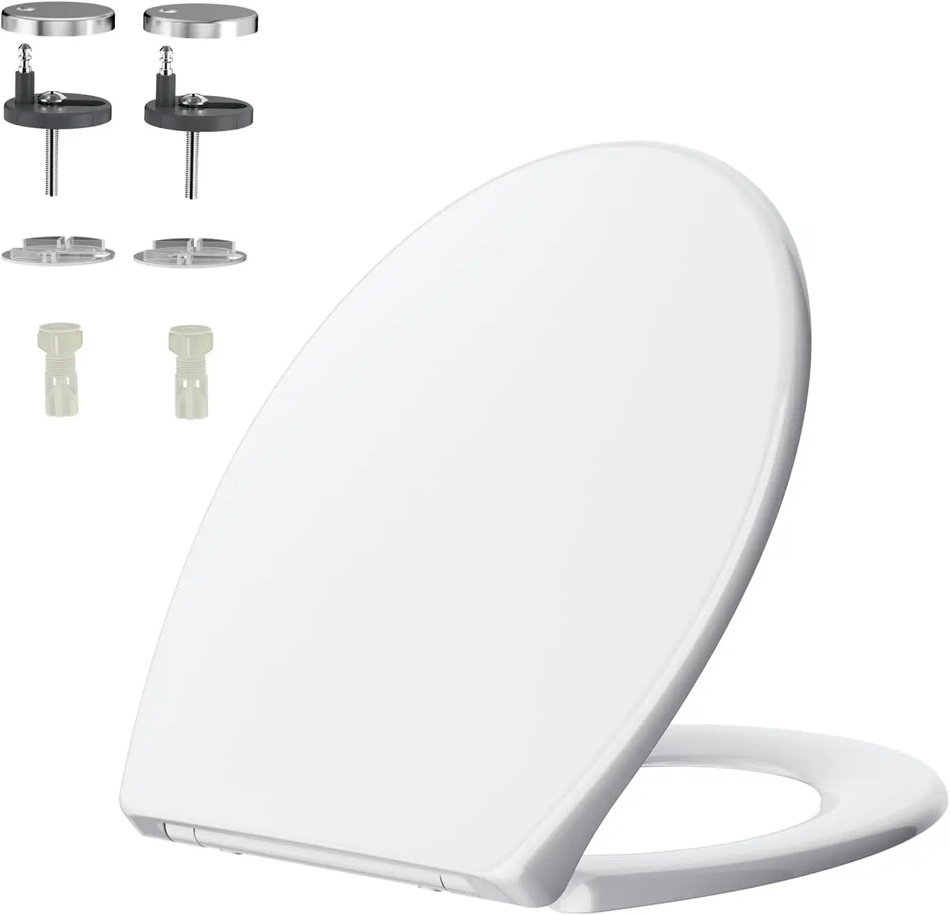 Nano Glaze Toilet Seat High Quality Duroplast Automatic Discharge Ergonomic Toilet Seat Non Yellowed Universal Toilet Seat White Soft Close Toilet lid For bathroom