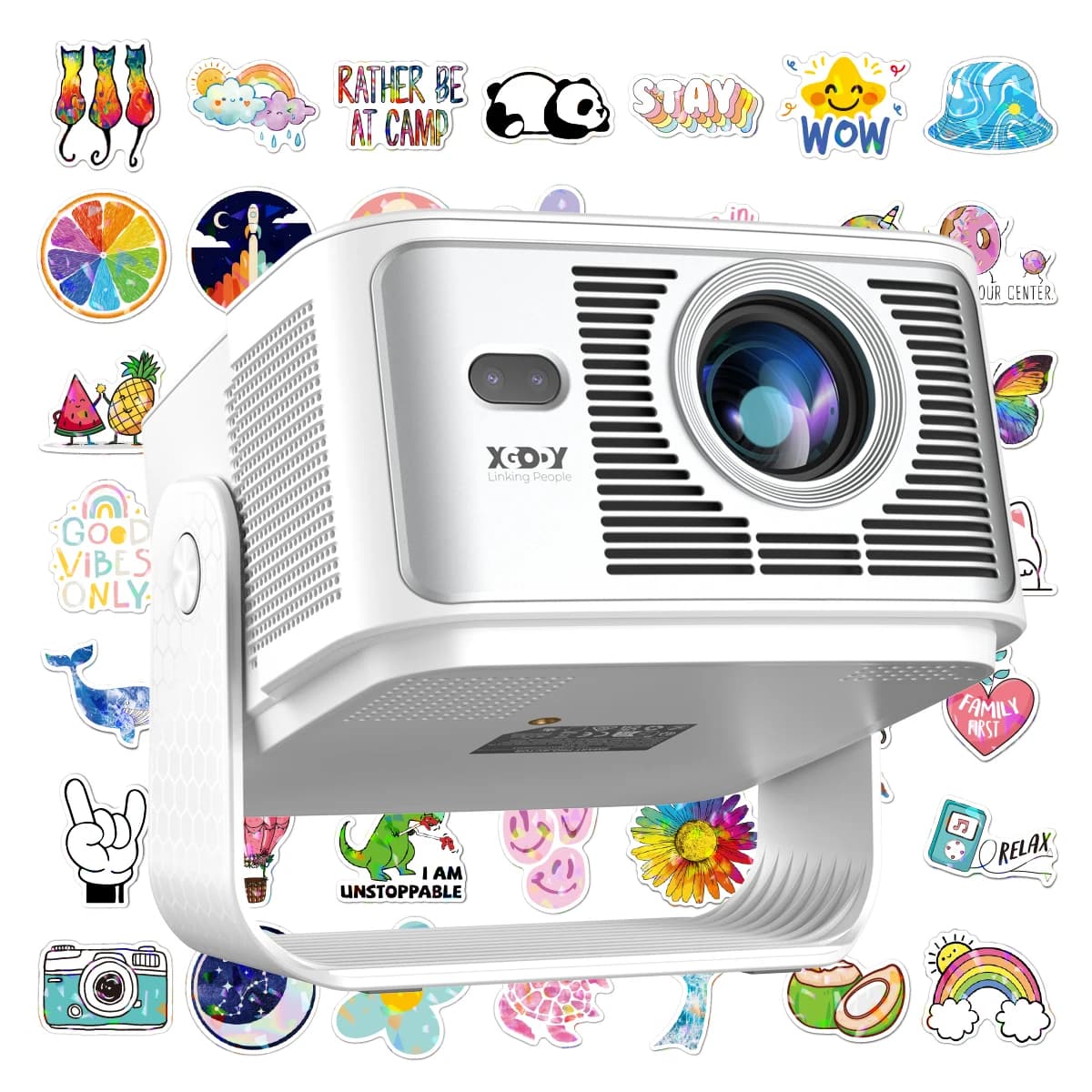XGODY 8K/4K projector Android 14.0 900ANSI 2GB + 16GB Autofocus Keystore Correction Beamer Wifi6 BT5.4 Home Theater Outdoor