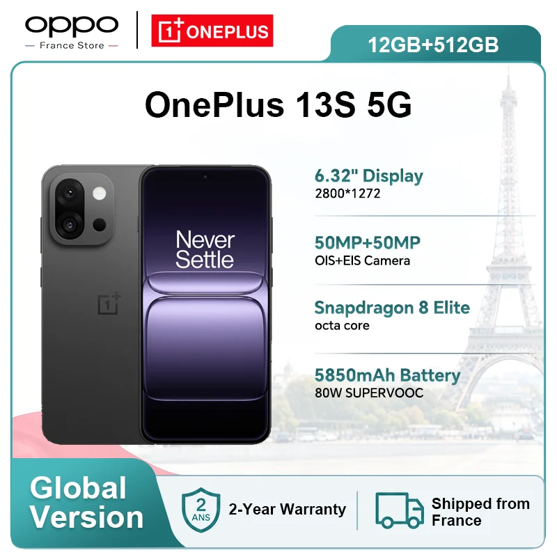 Global Version Oneplus 13S 5g 12Gb+512Gb Smartphone Snapdragon 8 Elite 5850Mah 50Mp Camera Oneplus Ai Mobile Phones