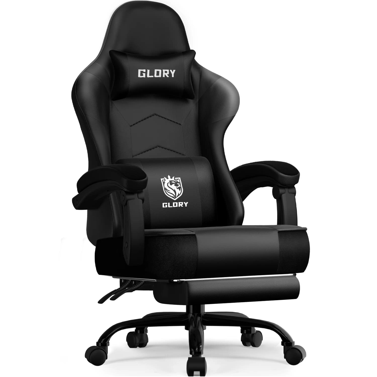 Ergonomic Gaming Chair 90°-170° Reclining with 15° Rocking Function, Adjustable Headrest Lumbar Support, Linked Armrests Auto-Follow Elbow, Memory Foam Cushion, PU Leather, Height Adjustable 10cm, Heavy Duty 150kg, High Back Swivel Computer Desk Chair for