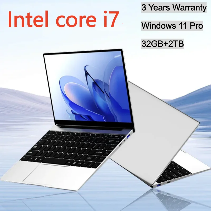 Intel Notebook PC Gamer 14.1" Ultra Slim Laptop Intel Core i7-8650U 32GB RAM 1TB 2TB SSD Office Study Computer PC Windows 11 Pro