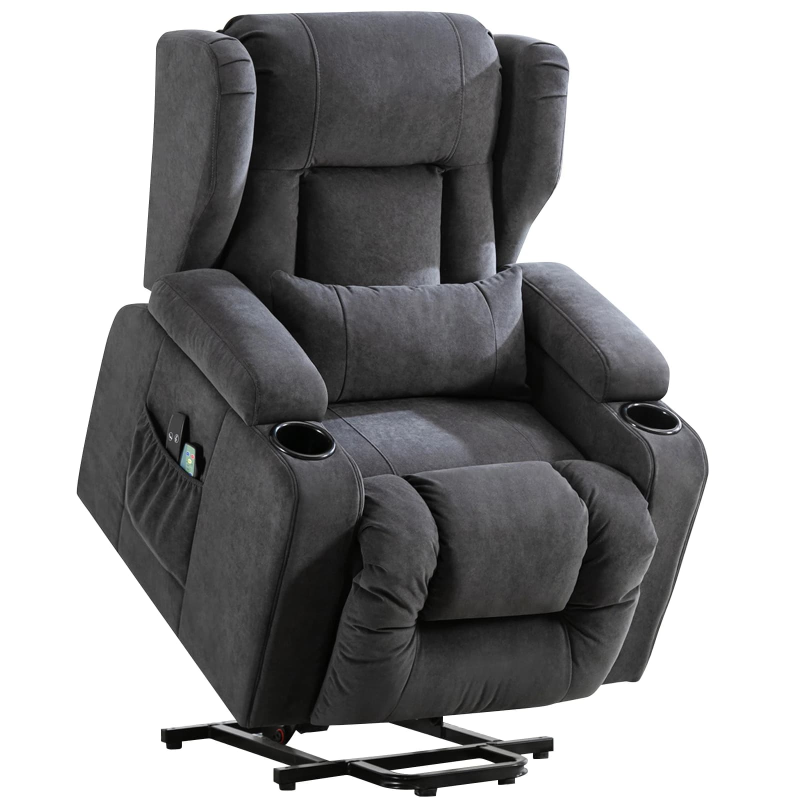 COMHOMA Relax armchair Stand Up Aid Massage armchair with fabric Surface Electric TV armchair with Stand-Up Aid reclining function