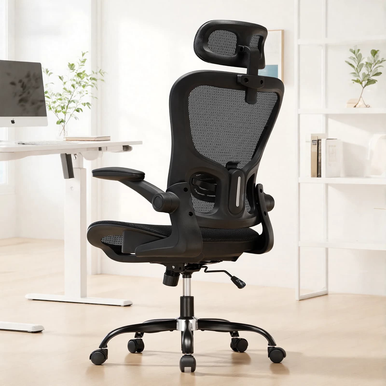 Gtplayer Office Chair Ergonomic, Desk Chair with Adjustable Headrest,Gaming Chair Rocking Function, Executive Mesh Chair