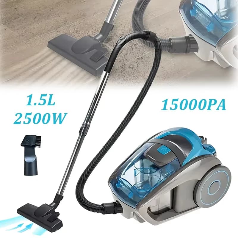 2800W 15000PA Vacuum Cleaner Cylinders Vacuum Multi-Cyclonic Filtration Corded Vacuum Hard Floors Carpets Pet Hair 220V
