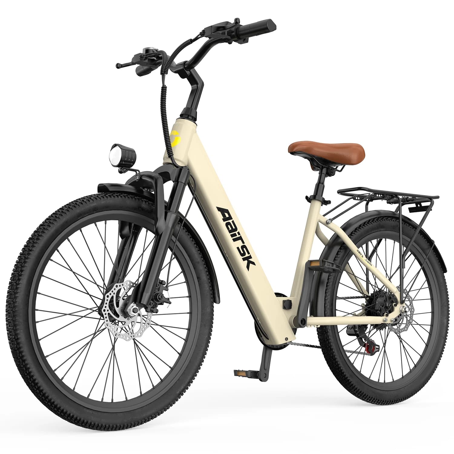 Aairsk Su7 Electric City Bike for Adults 36V 13Ah Battery 60Km Range 7-Speed with Nfc Smart Lock 24" Tire Disc Brake 25Km/H City Bike