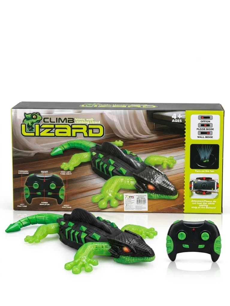 Remote Control Climb Lizard Interactive Wall and Floor Toy with Fluorescence Effect Led Light and Remote Control for Children