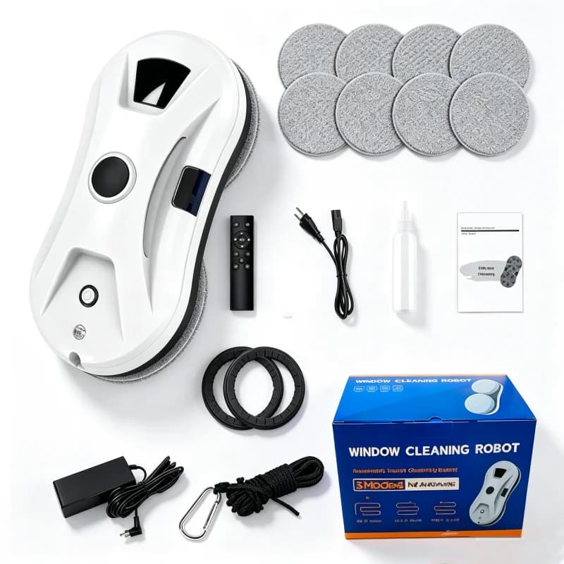 Robot Window Vacuum Cleaner 5600Pa High Suction with Remote Control Anti Fall Automatic Spraying Multifunctional Home Electric Cleaner