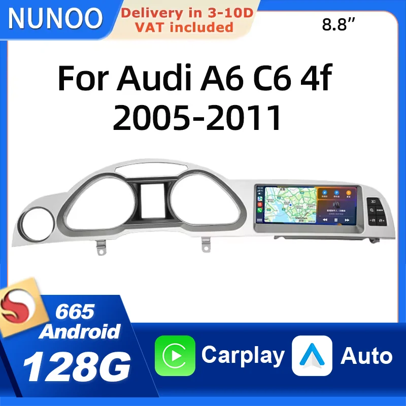 Android Carplay Android Auto For Audi A6 C6 2005-2011 Smart Car Systems Car Play Stereo Radio Audio Multimedia Navi