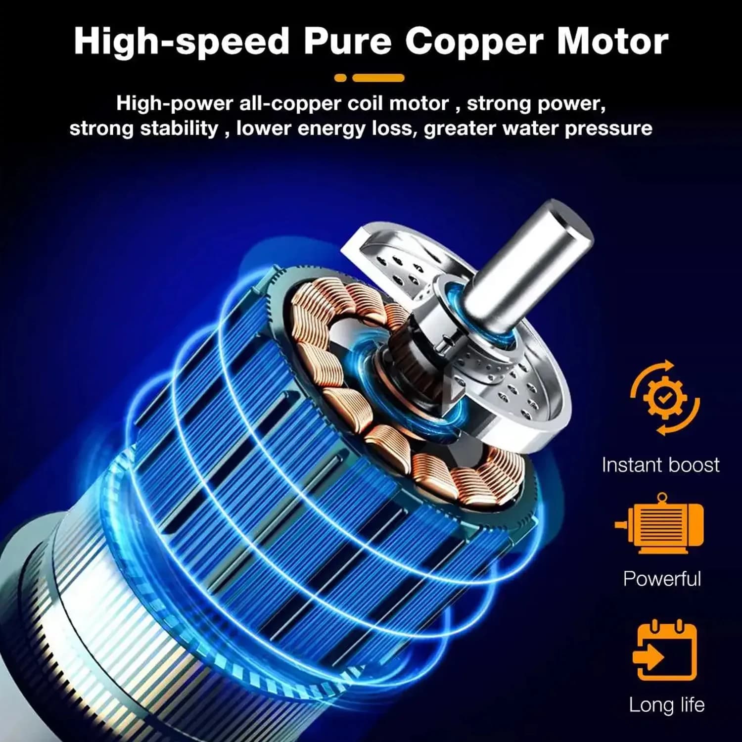1500W 48V Cordless High Pressure Washer, Portable Wireless Car Washing Spray Gun with 2 Replaceable Nozzles, Self-Priming Rechargeable High Pressure Water Gun for Car, Patio, Garden Cleaning