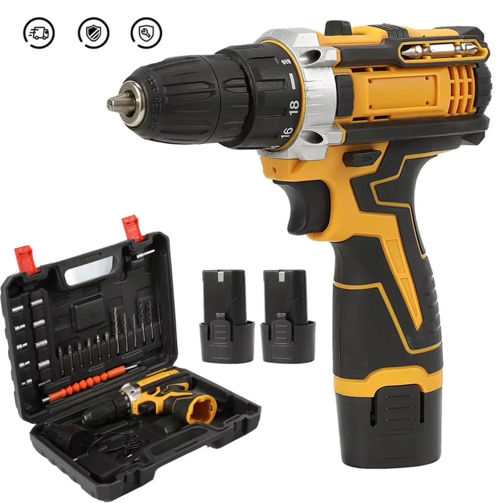 Lithium Electric Drill Electric Screwdriver Hand Electric Drill Electric Tool Set Multifunctional Accessory Box Packaging