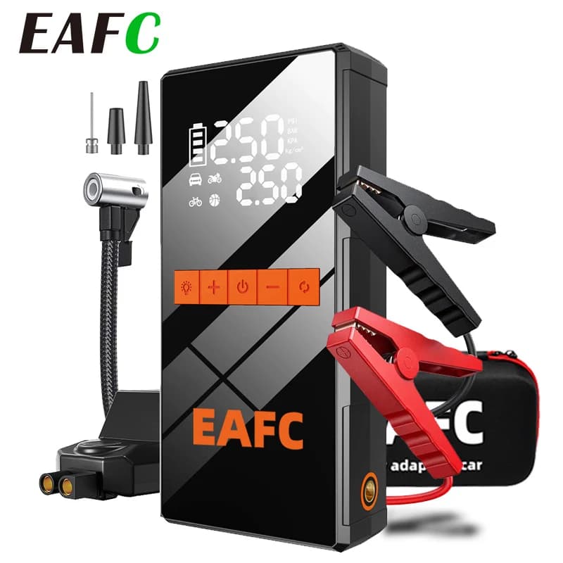 EAFC 150PSI Air Pump Car Battery Emergency Boosters 5000A Car Jump Starter Power Bank Portable Starting Device Car Starter
