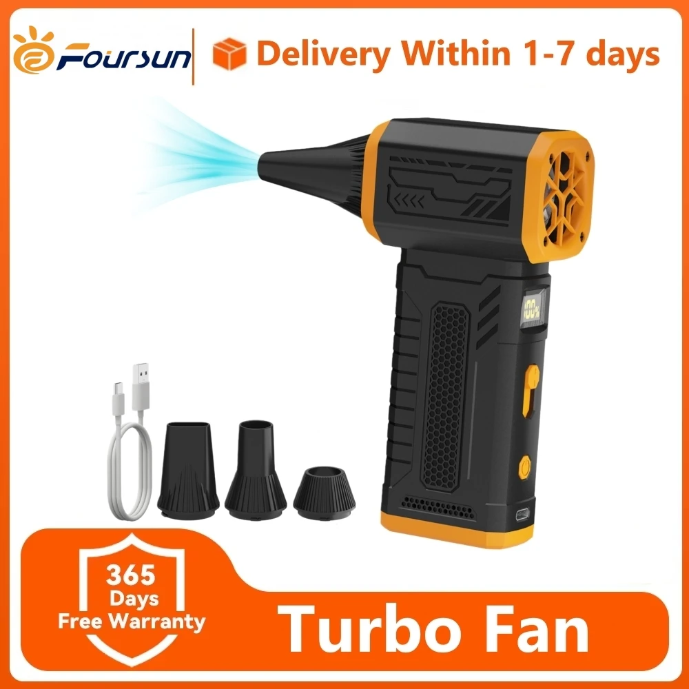 TUERBB 130000 RPM Turbo Violent Fan, 10-Speed with Display, Fast Charging for Home/Car/Outdoor Cleaning
