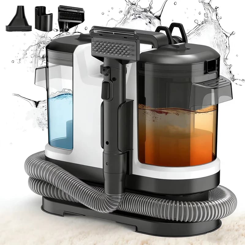 Portable Carpet Cleaner Spray & Suction All-in-One Pet Dirt Stain Cleaner 500W 12kPa Handheld Home Furniture Upholstery Cleaner