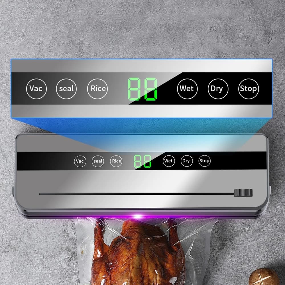 Food Vacuum Sealer Machine 5 Modes Dry and Wet Food Vacuum Packaging Machine Kitchen Food Storage Sealing Machine With 10Pcs Bags
