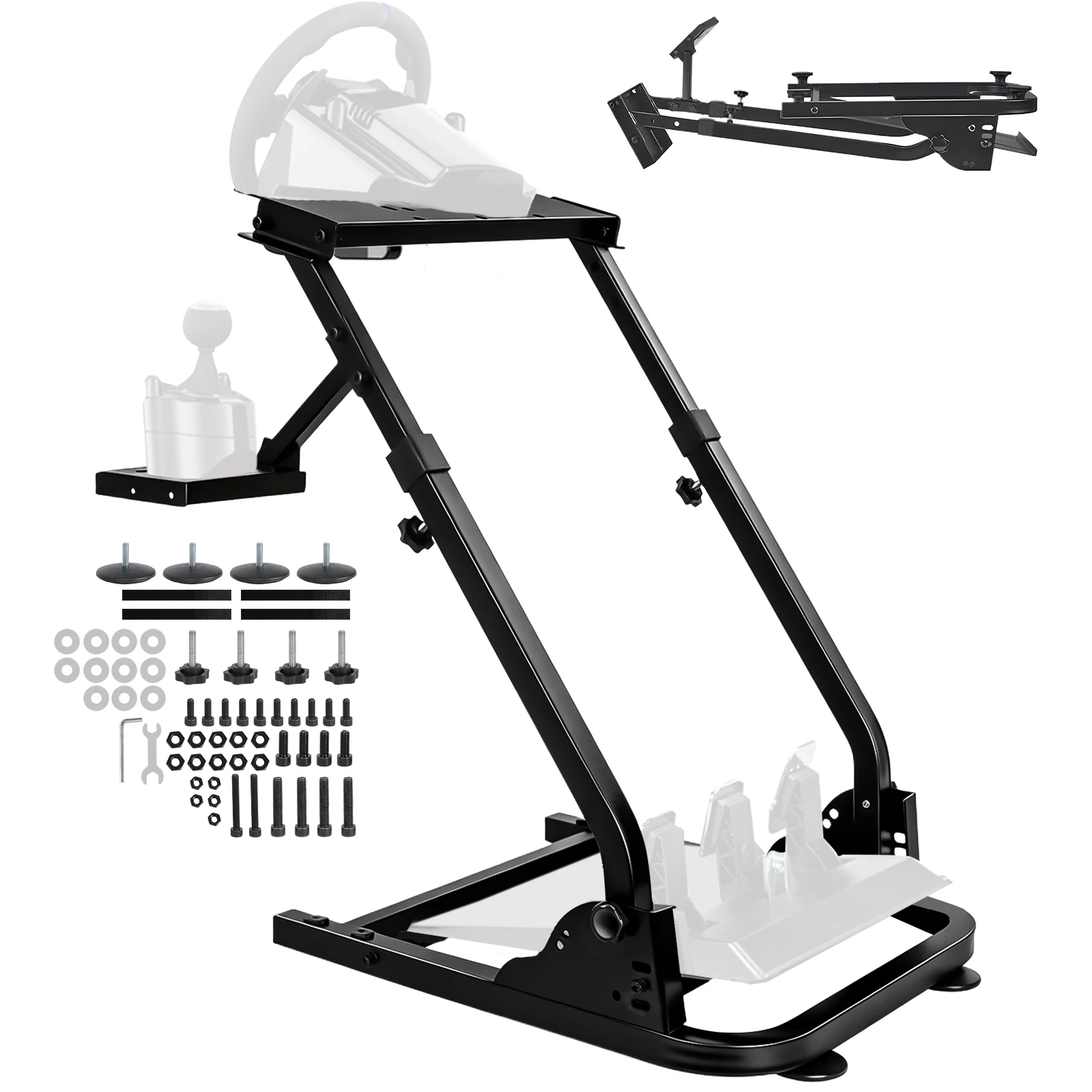 Adjustable Racing Simulator Wheel Stand Foldable Gaming Cockpit Steering Wheel Stand Compatible with Logitech G29 G920 G27 G25 T300RS