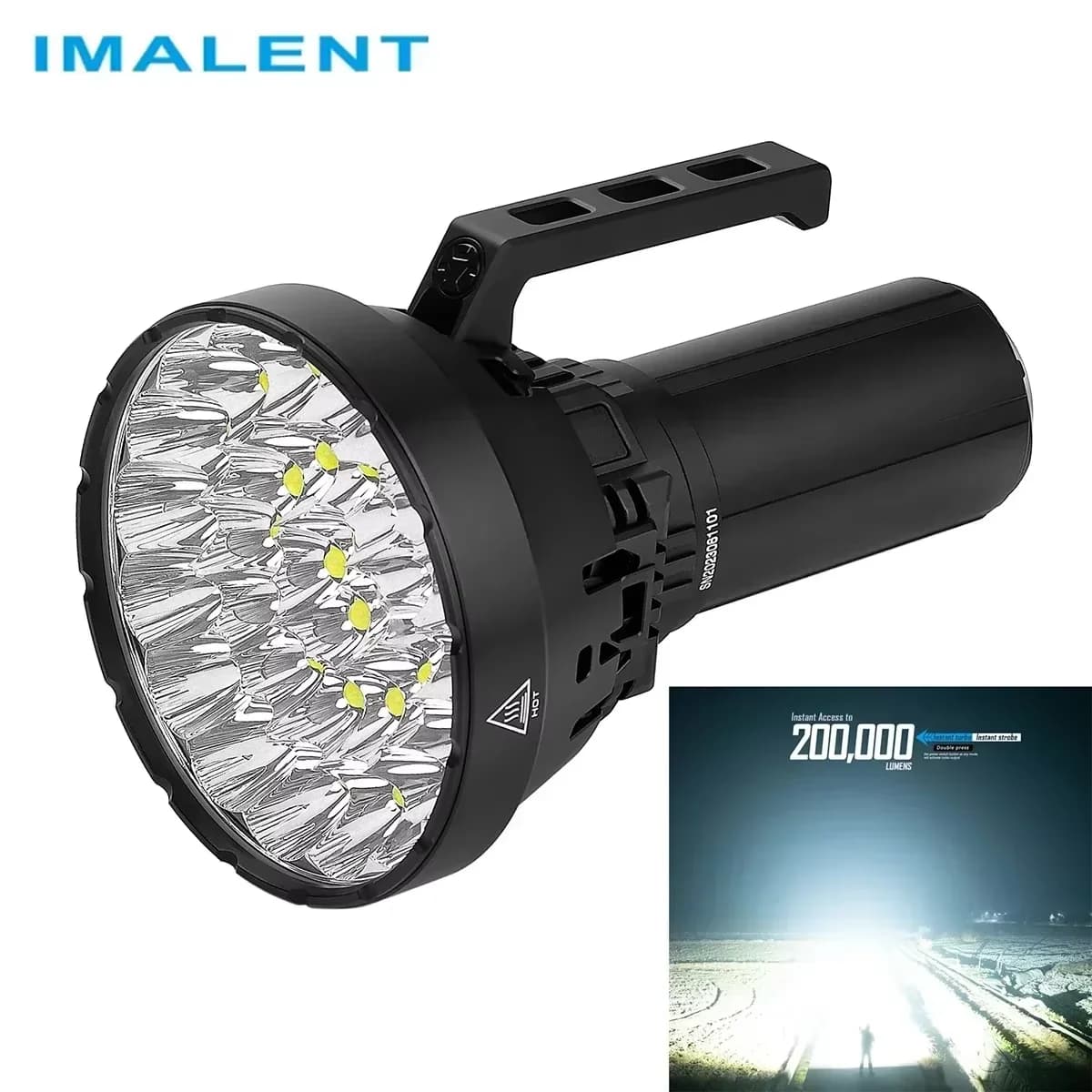 IMALENT MS32 200000 Lumen Super Bright Flashlight Range 1618m High Power Flashlight LED Rechargeable Professional Searchlight