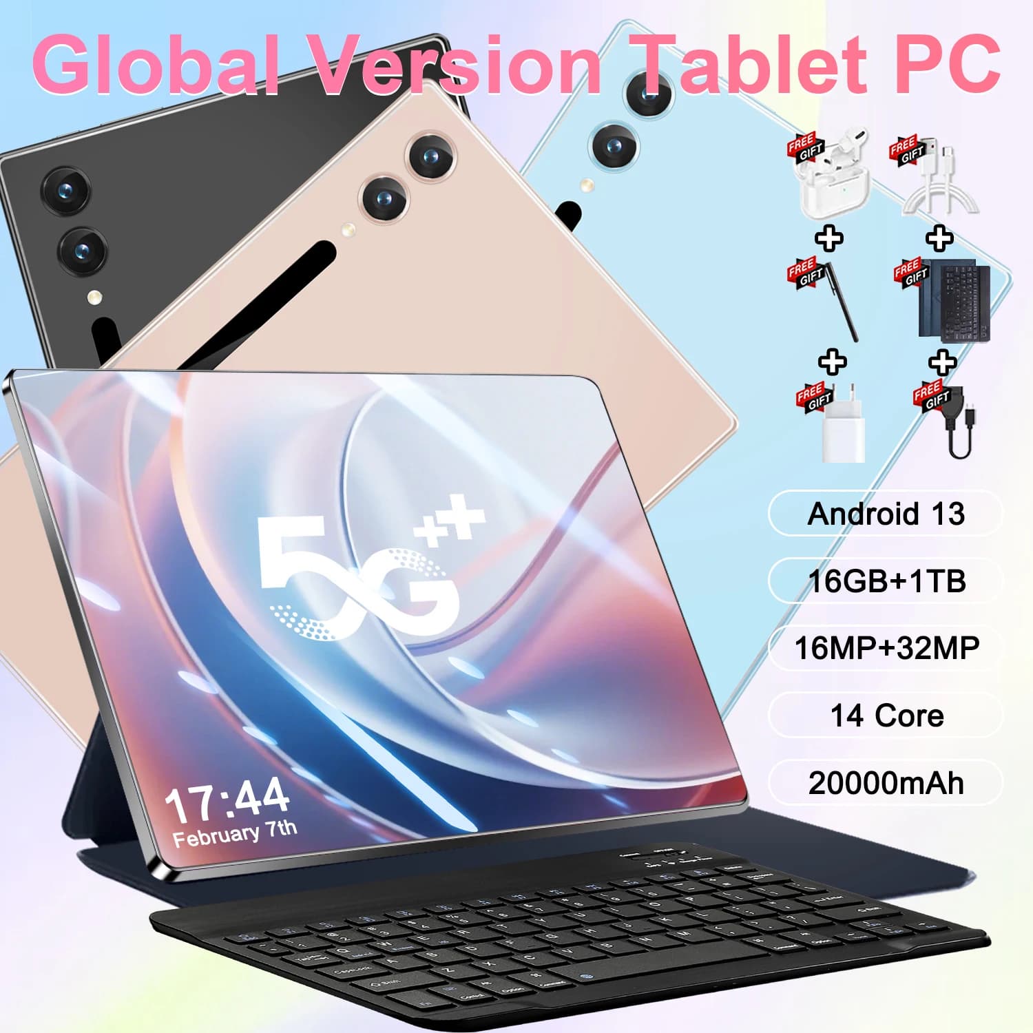 16GB+1T  10.36 inch HD 4K Global Version Original New Pro Tablet  Android 13 20000mAh 5G Dual SIM Bluetooth WiFi GPS Tablet