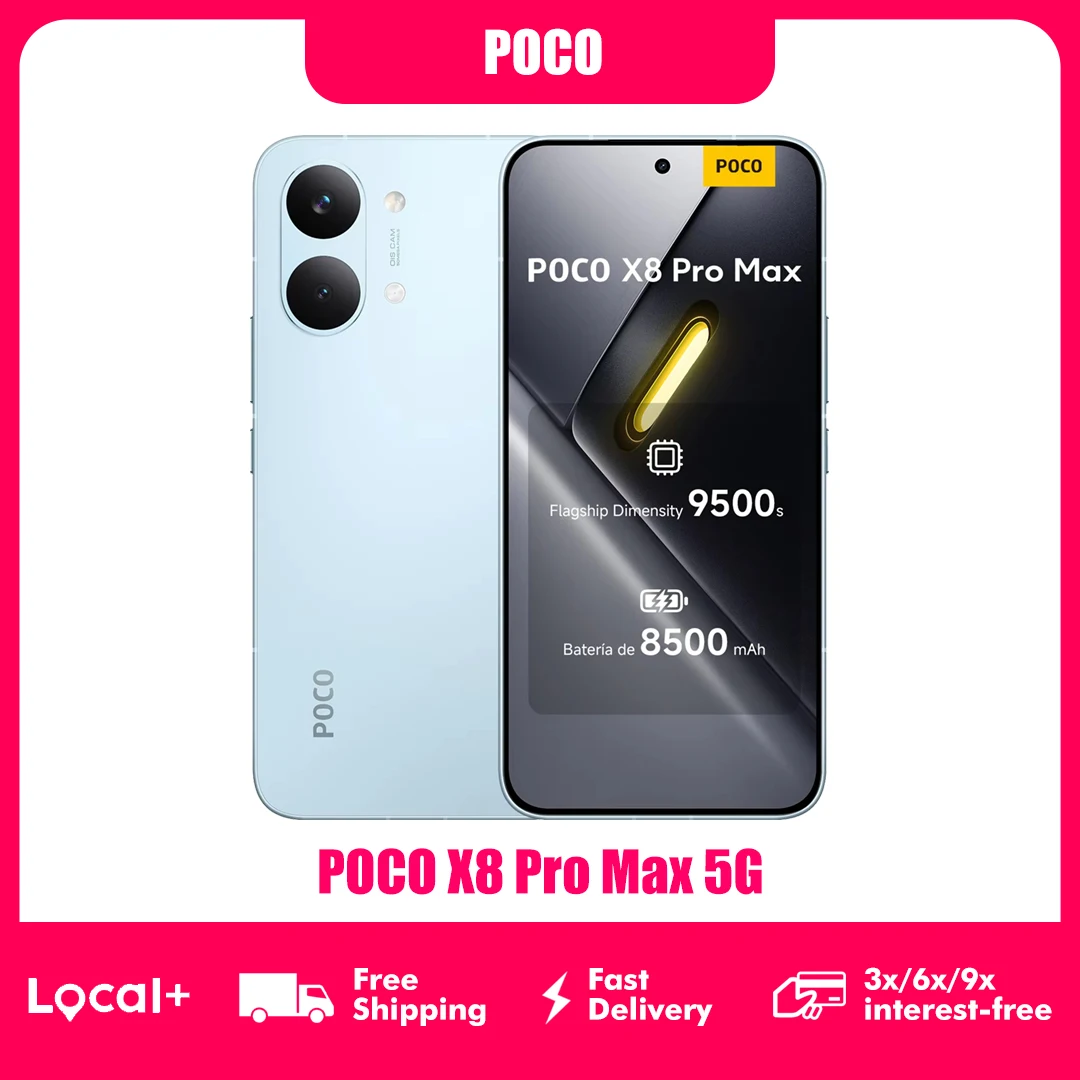 POCO X8 Pro MAX 5G 12GB 256GB 512GB NFC Smartphone Dimensity 9500s 8500mAh  50MP OIS Camera
