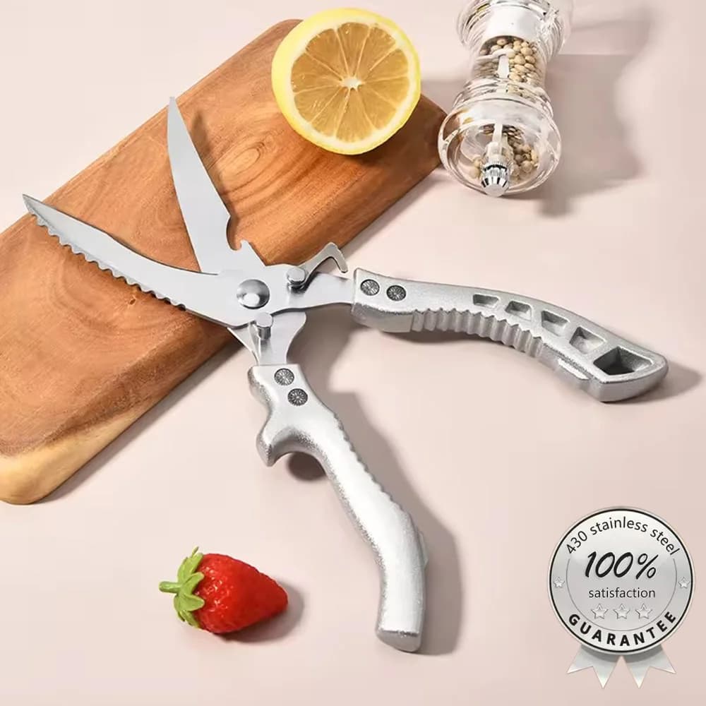 Professional Kitchen Scissors Chicken Bone Kitchen Shears Duck Fish Cutter Stainless Steel Scissors Clean Cook Scissors Knife