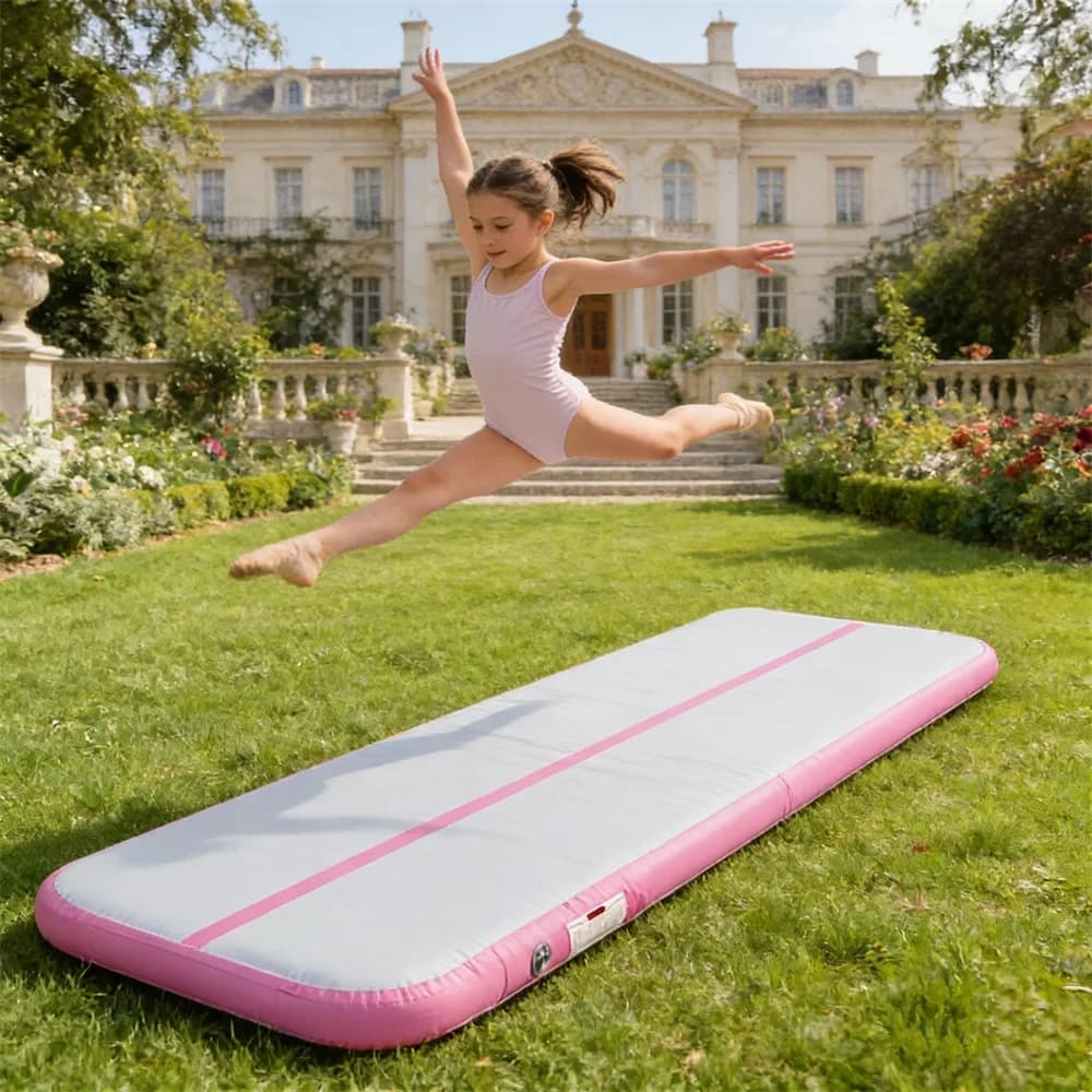 3M4M Inflatable Gymnastics AirTrack Tumbling Air Track Floor Trampoline for Home Use/Training/Cheerleading/Beach