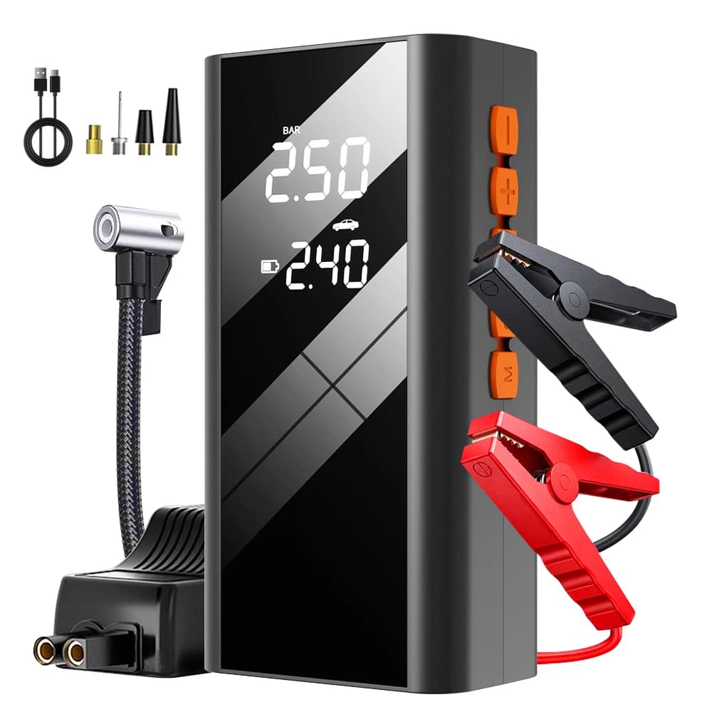 EAFC 1200A Car Jump Starter Power Bank Portable 150PSI Air Pump Car Battery Emergency Boosters Starting Device Car Starter