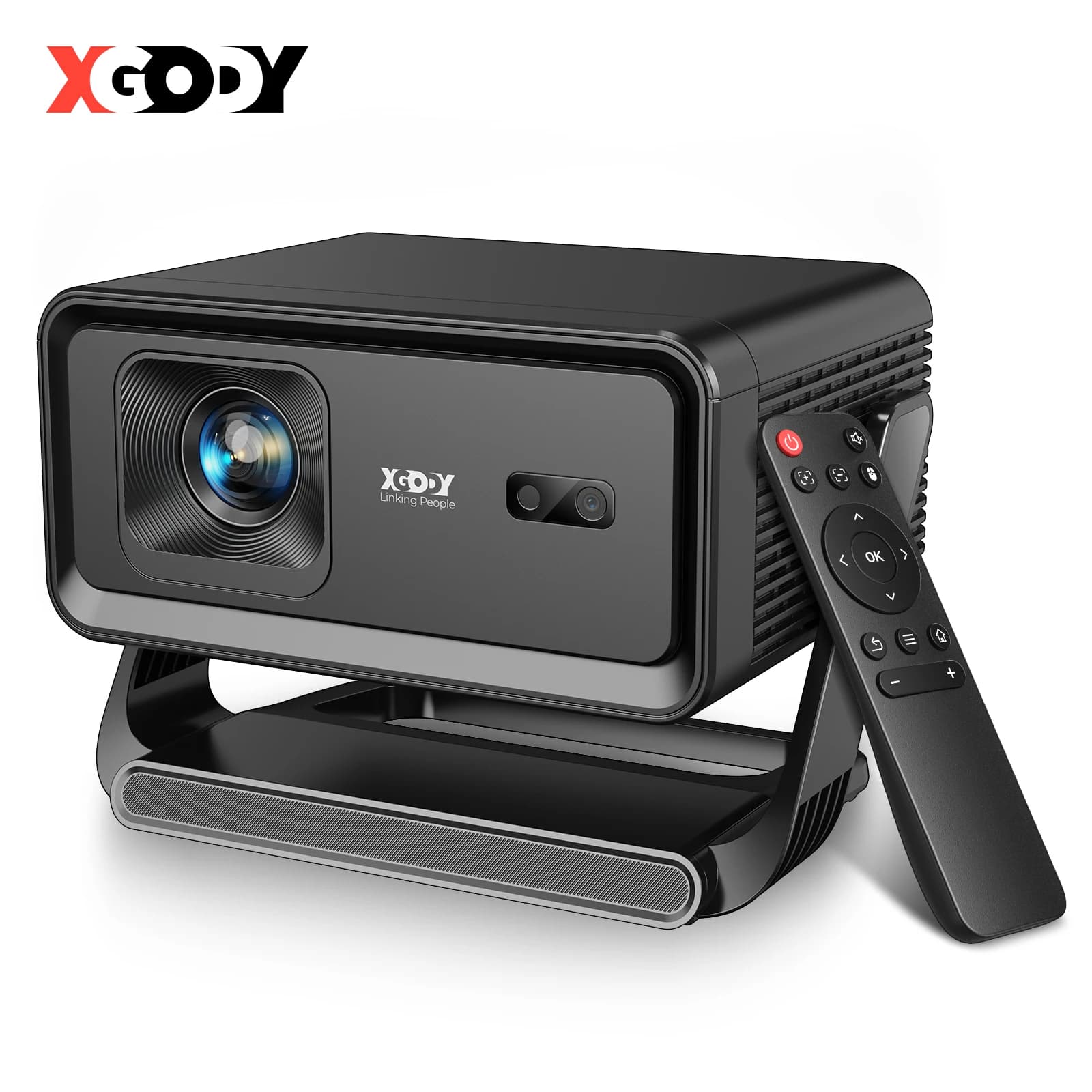 XGODY Autofocus Android14 4K projector 360ANSI 8K Native 720P Gimbal A1 with Wifi6 BT5.4 8G Allwinner H726 Portable Outdoor