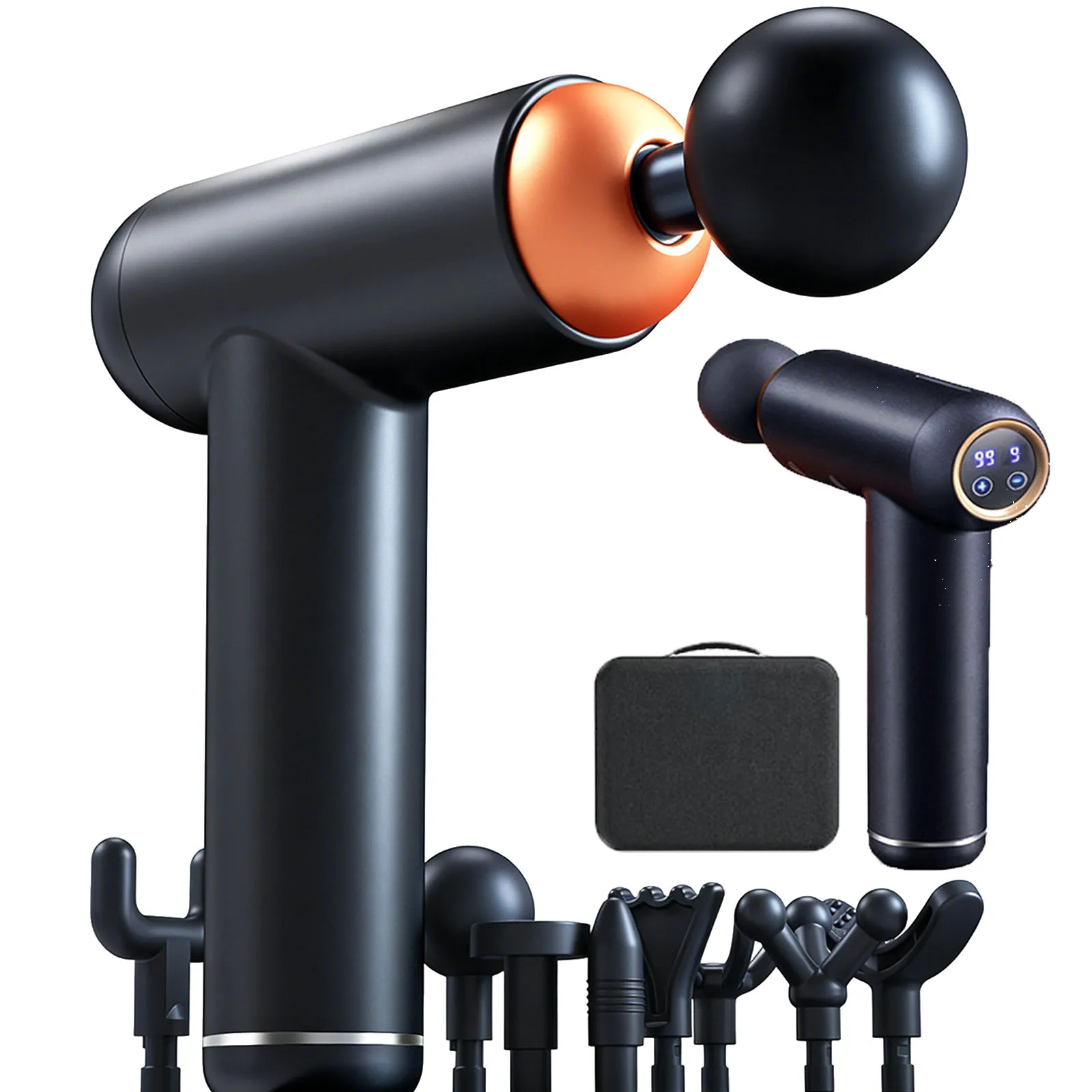 99-Gear Massage Gun Smart Hit Fascia Gun Home Electric Neck Massager Tool for Body Massage Relaxation Fitness Muscle Pain Relief