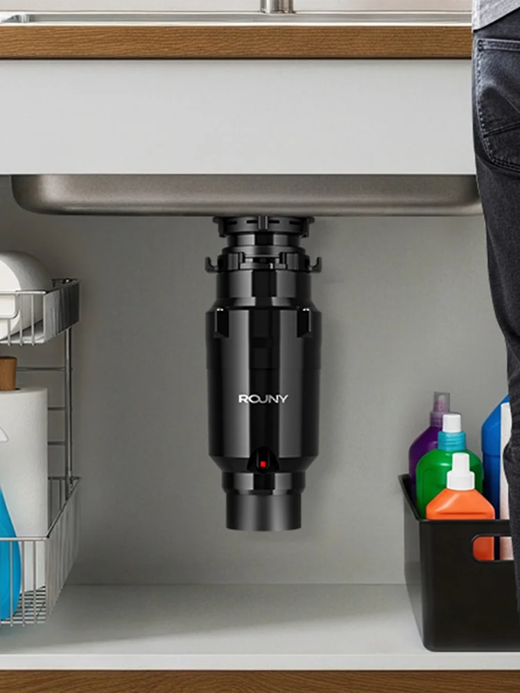 Ultra-Quiet 1/2 3/4HP Continuous Feed Garbage Disposal, Kitchen Food Waste Disposer with Stainless-Steel Grinding System