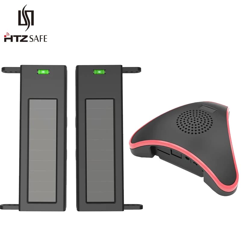 HTZSAFE Solar Beam Sensor Driveway Alarm System-800 Meters Wireless Range-100 Meters Sensor Range-DIY Home Security Alerts
