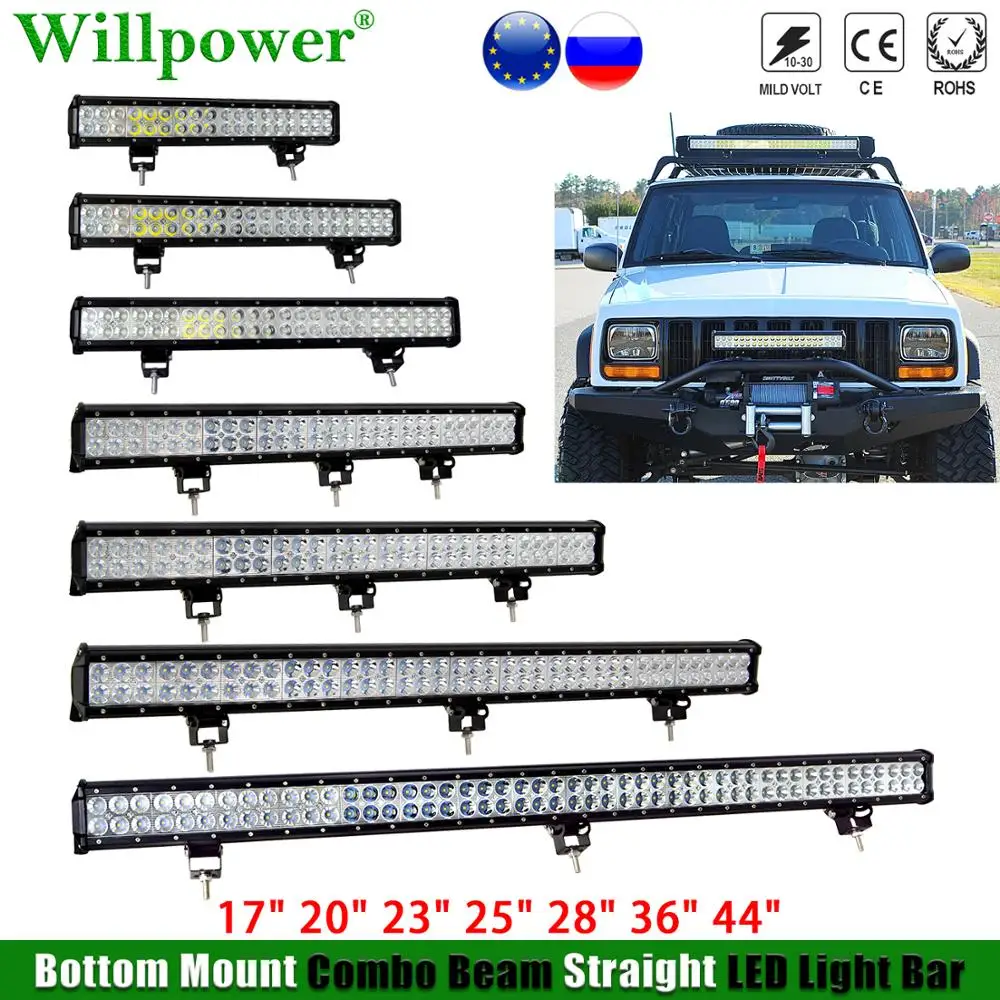 Offroad 4WD 18" 20" 23" 25" 28" 36" 44" Light Bar For Jeep JK UTV ATV Tractor SUV 4x4 Truck LED Bar Lightbar Driving Lamp