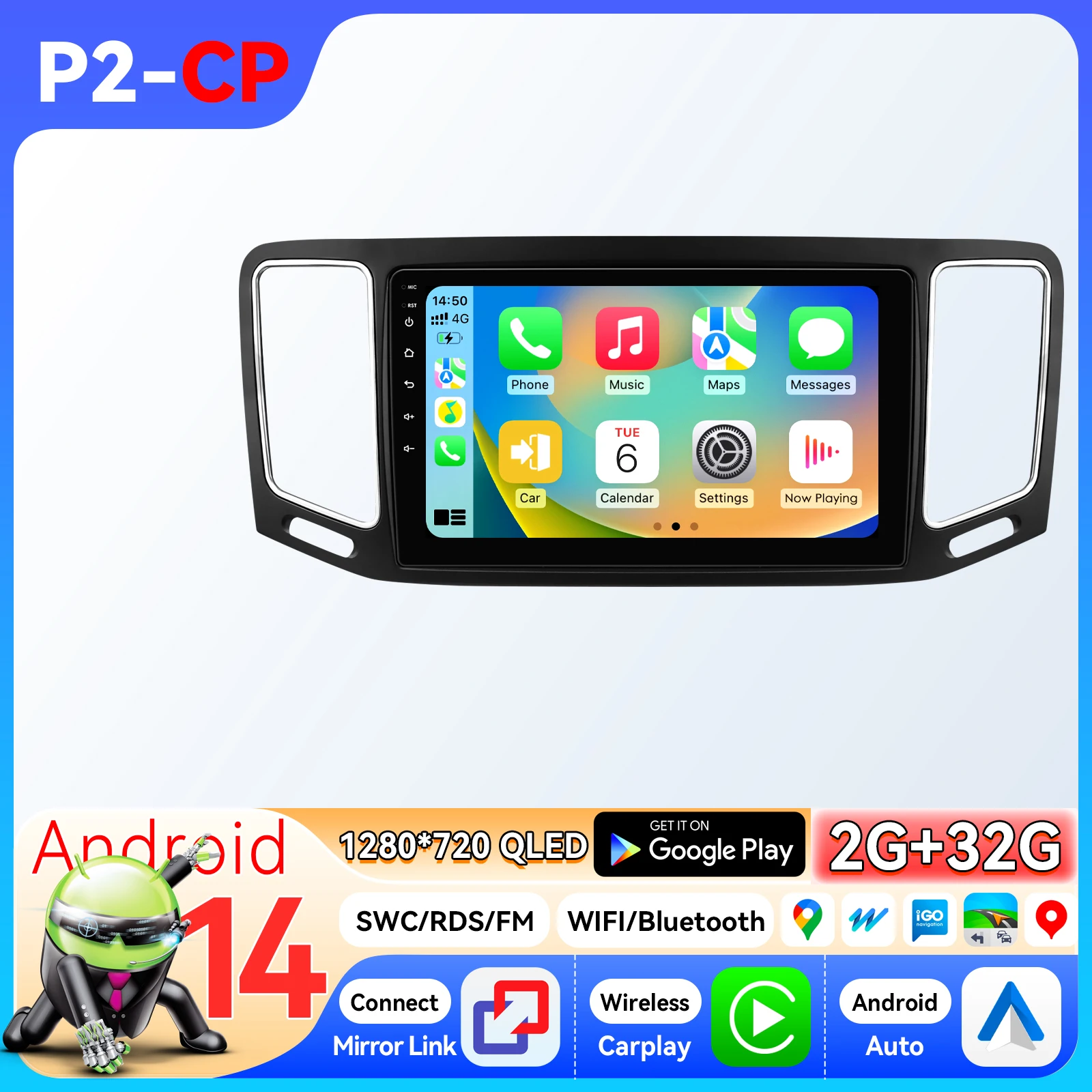 Hizpo 9 inch Car Radio For VW Sharan 7N 7N1 7N2 2010 - 2021 For Seat Alhambra ll Wireless Carplay Android Car Multimedia Video Player 2 DIN Radio Autoradio GPS Stereo Smart Intelligent Systems IPS Touch Screen Head Unit Navigation BT GPS 4G WIFI FM AM DSP