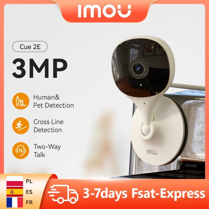 IMOU Cue 2E 3MP Wifi Camera Baby Monitor Camera Human Detection Compact Smart Night Vision Camera Indoor Mini Surveillance