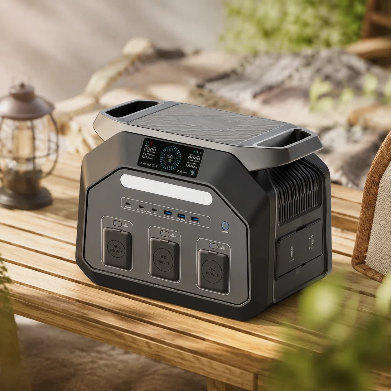 IEE P1800 Portable Power Station 1800W Solar Generator 1024wh EV-Grade LiFePO4 Battery 11 Output Ports 220V 3600W Peak Power Bank 3500+ Life Cycles