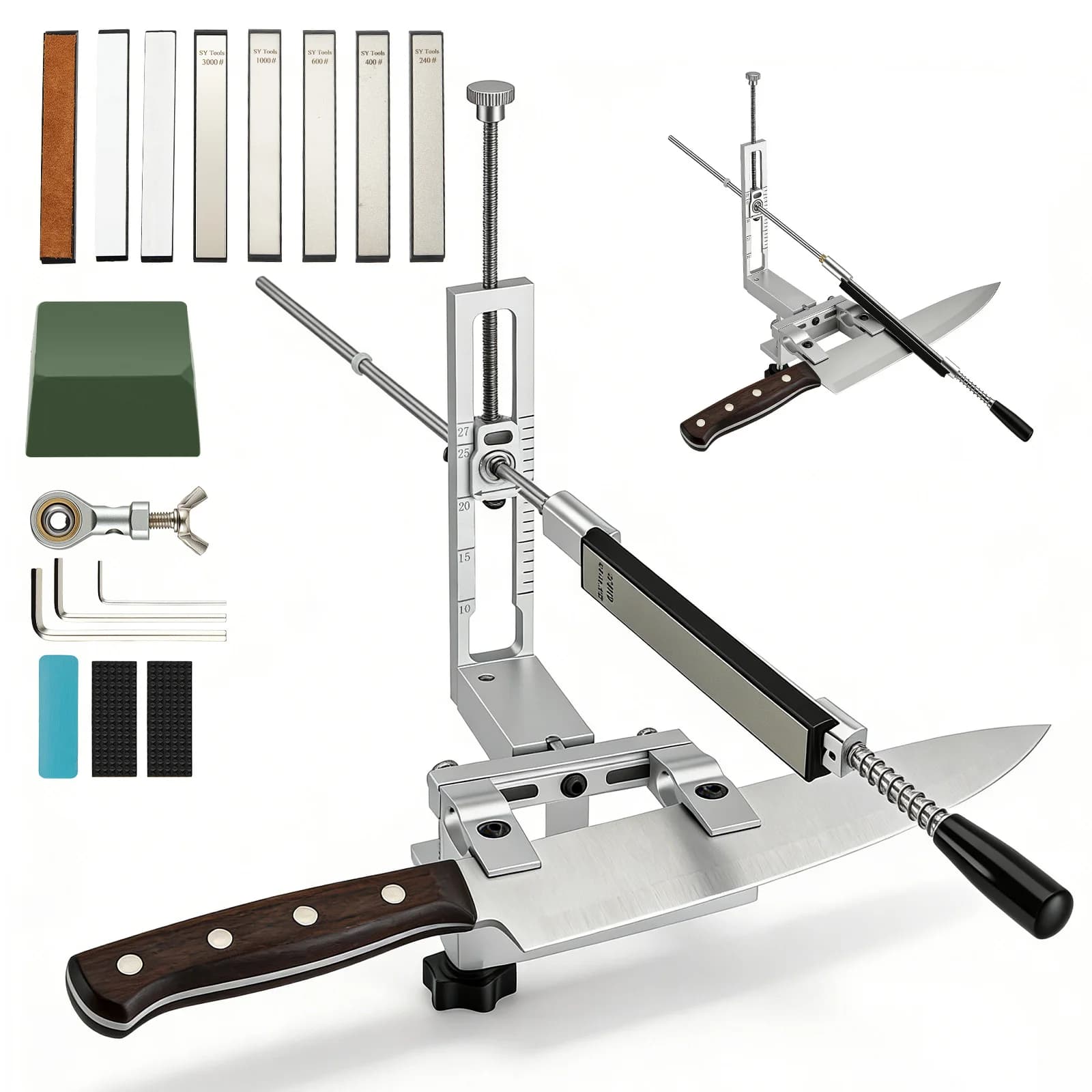 Professional Knife Sharpener Aluminum Alloy Fixed Angle Sharpener Diamond Stone Whetstone Kitchen Tools Sharpen Machine Knives