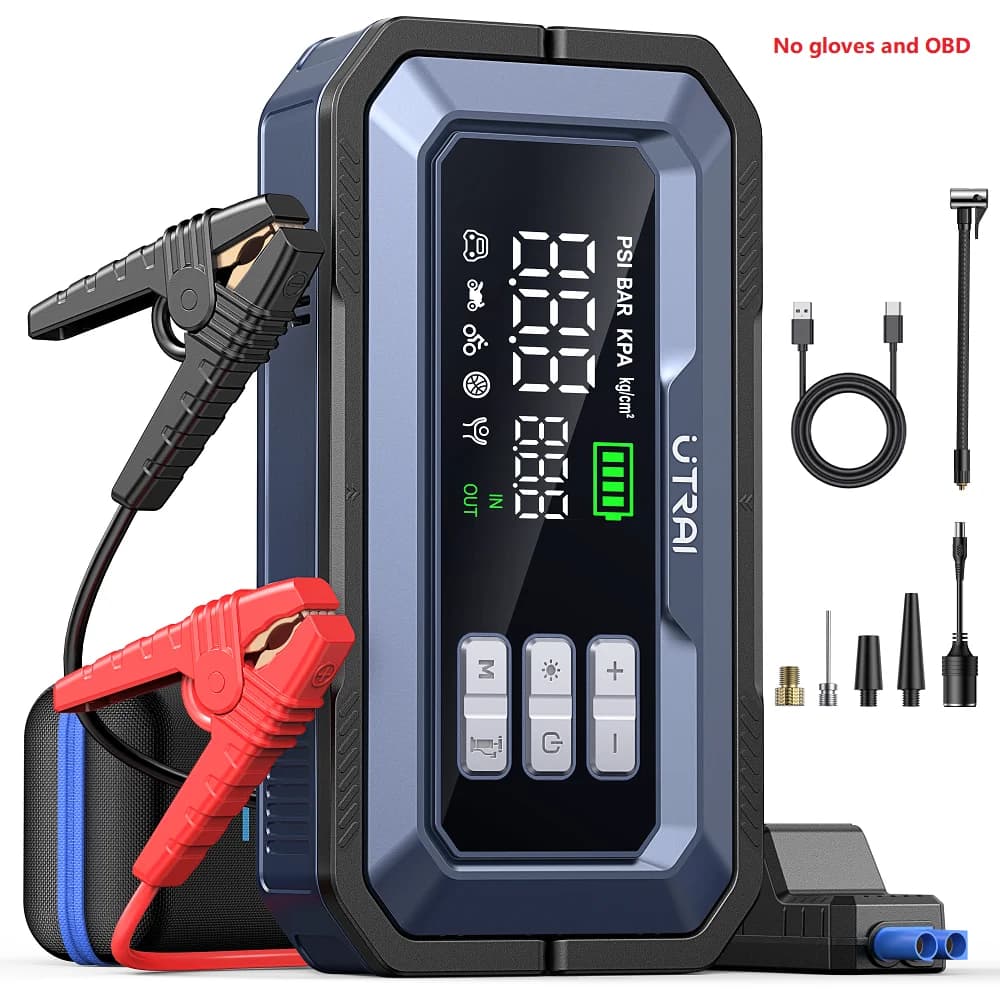 ​​UTRAI All-in-One 7000A Car Jump Starter with Air Compressor &  OBD Diagnosis & Power Bank Car Battery Emergency Boosters