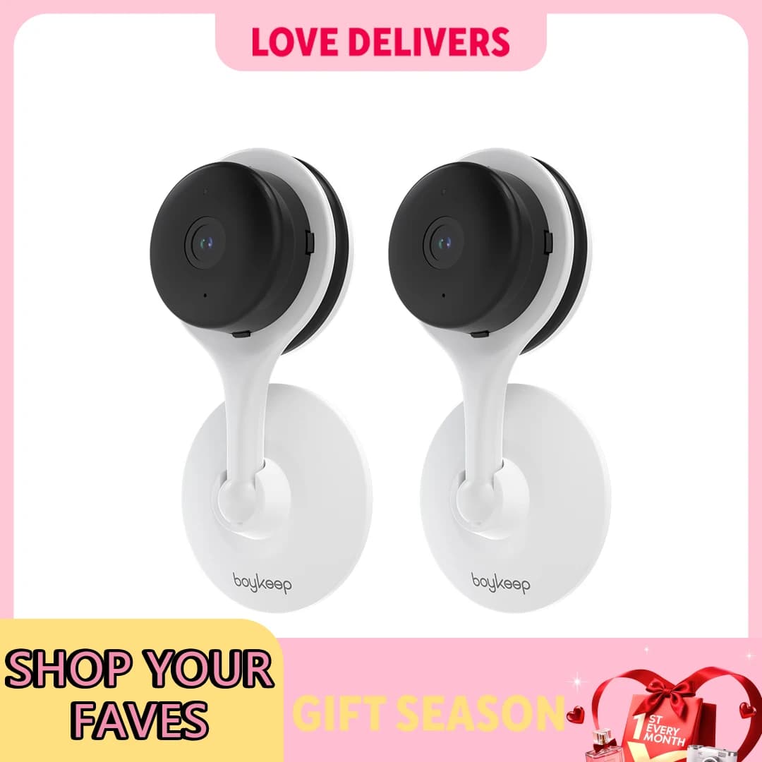 2PCS BoyKeep 5/2.4GHz WiFi Indoor Home Security Mini IP Camera Smart CCTV Pet Camera Baby Video Monitor 24/7 Surveillance Camera