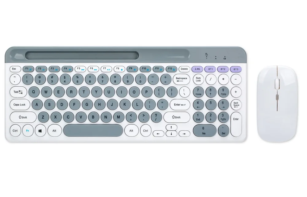 Wireless Bluetooth Dual Mode keyboard Mouse Set Rechargeable Quiet Input Multi Devices Connection Portable keyboard