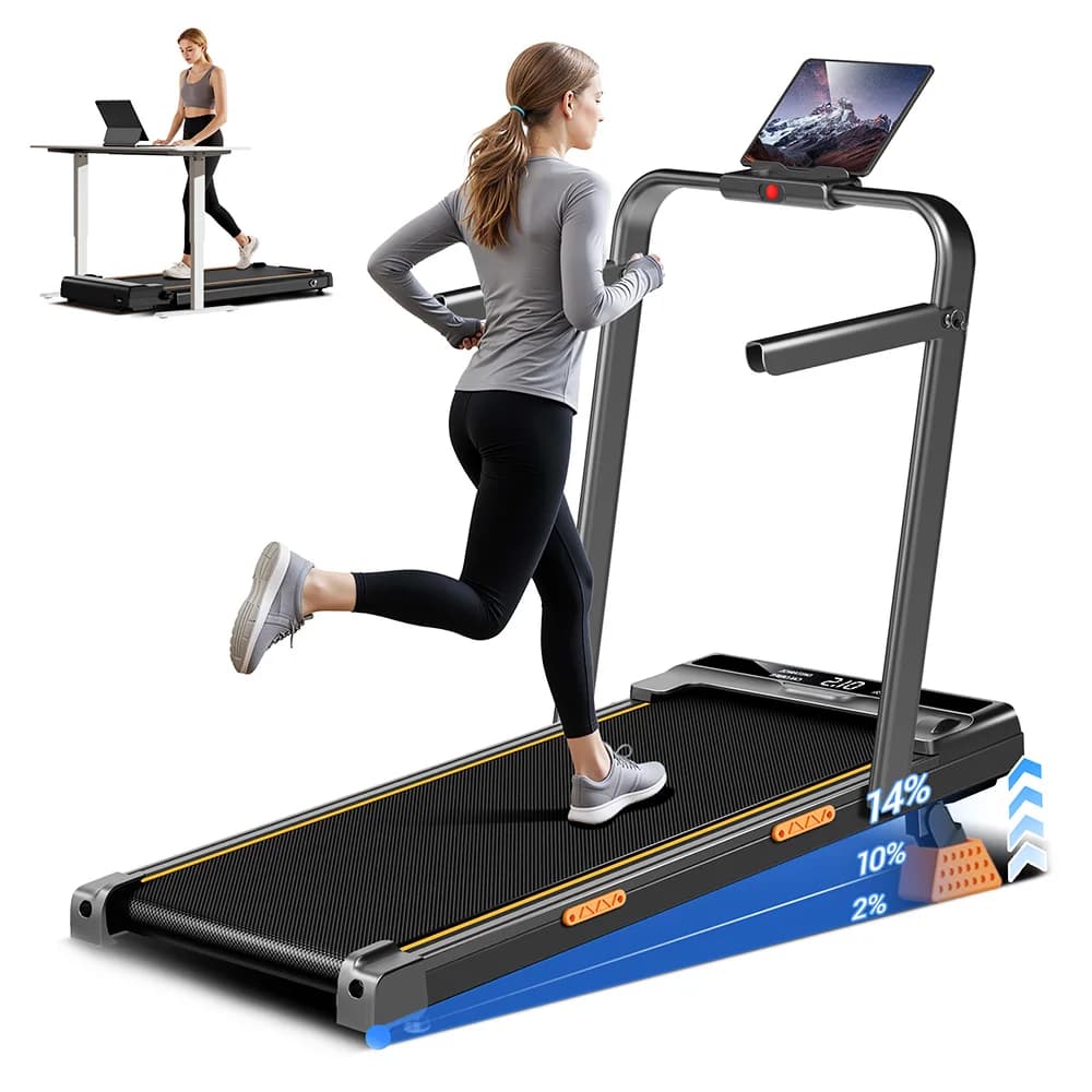 Hot ROBORE X5F Foldable Treadmill with 14% Incline, 2.5HP Quiet Motor, 10km/h Max Speed 150kg Load, LED Display & Remote Control