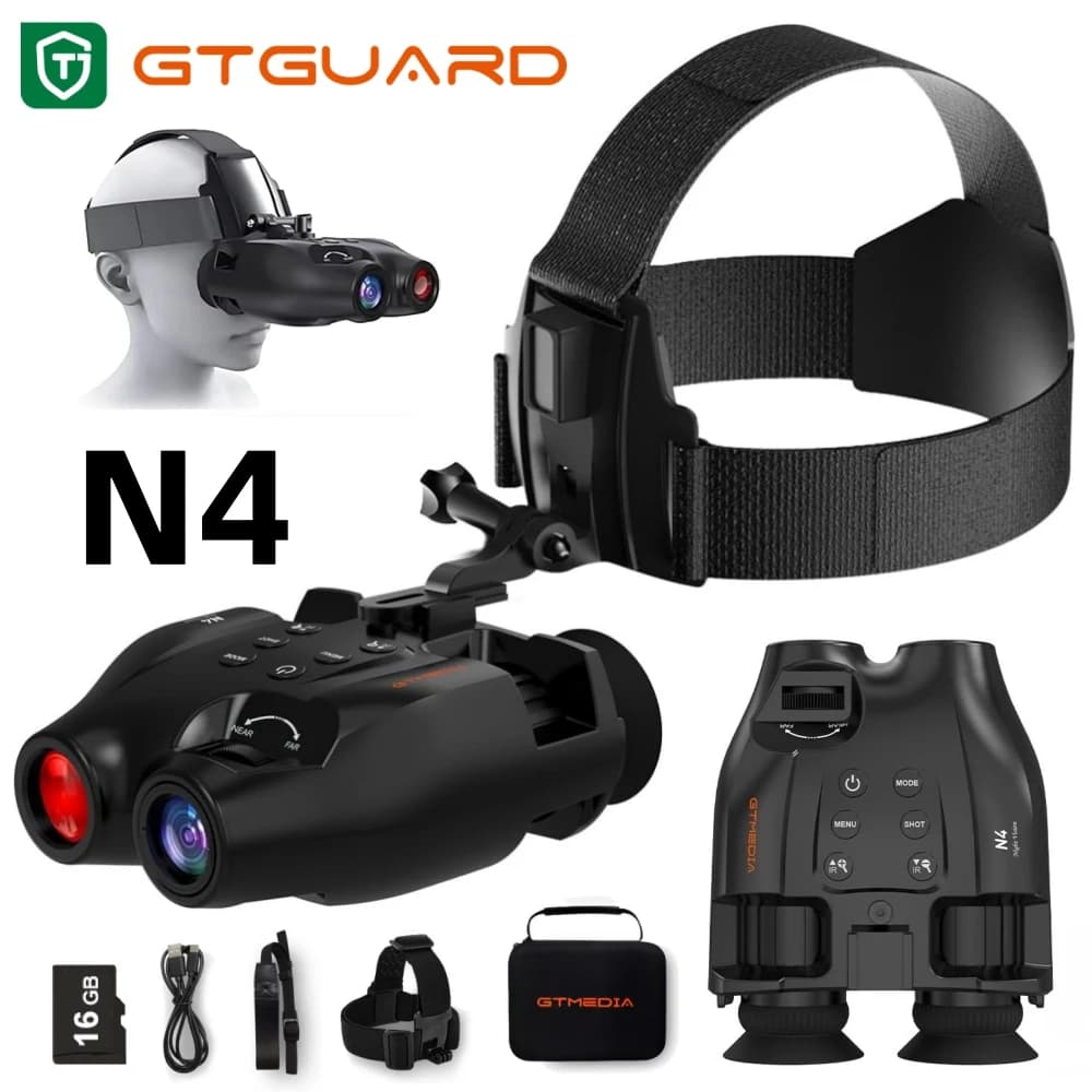 1080P Night Vision Goggles Head Mounted for Adults,Rechargeable Infrared Digital Binoculars,5X Digital Zoom,Photo&Video Capture
