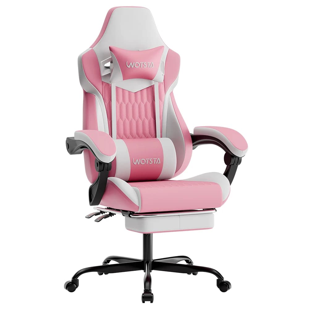 Ergonomic High Back Racing Gaming Chair with Footrest, Adjustable Headrest & Lumbar Support for Home Office