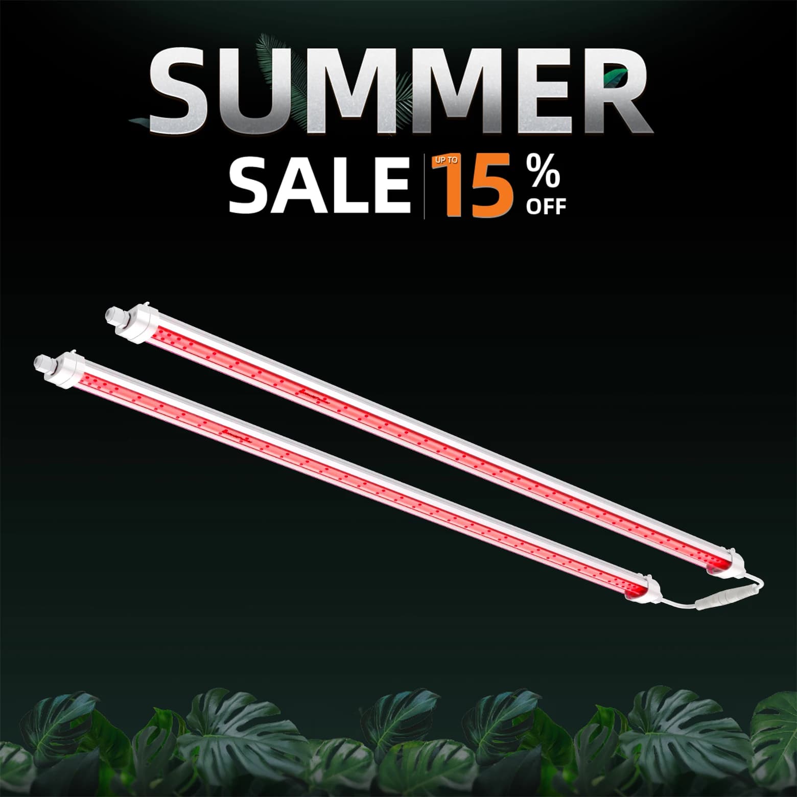 Spider Farmer 2PCS GlowR80 80W Deep Red Spectrum 660nm Supplemental LED Grow Light Bars Full Spectrum Hydroponics Indoor Plants