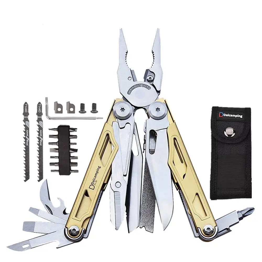 Daicamping DL30 Multitool Diy Multi Tool Folding Multi-tool Knife Scissor Clamp EDC Gear Manual Hand Tools Multifunctional Plier