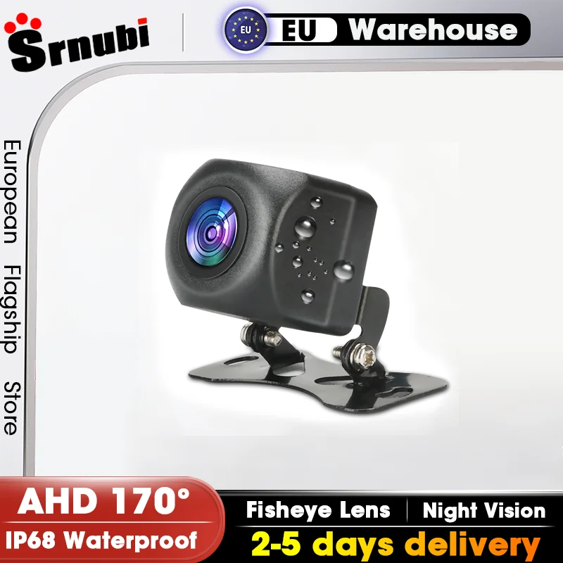 Srnubi 170° AHD 1920x1080P Car Rearview Camera Fisheye Golden Lens Night Vision Vehicle Reversing IP68 Waterproof Backup Parking
