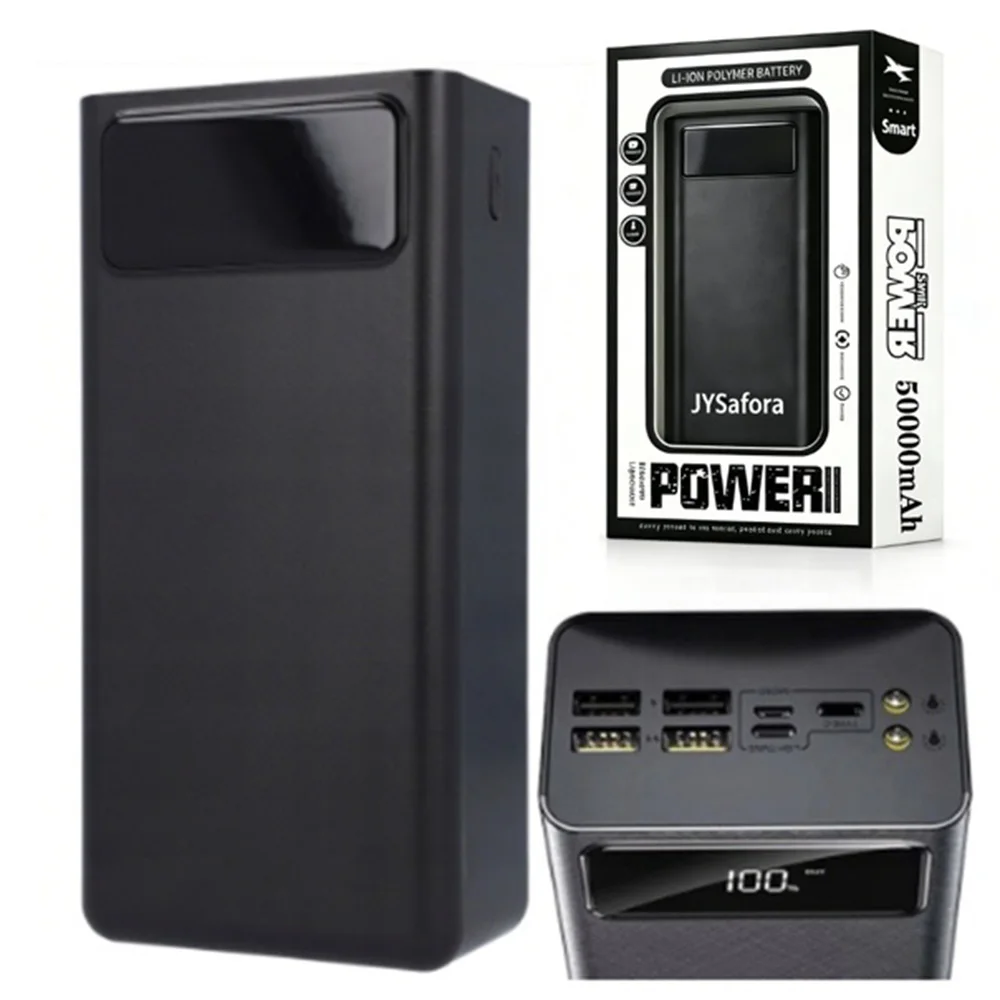 New 50000mAh Power Bank Fast Charging Large Capacity Power Bank 4 USB Port Battery Digital Display for Iphone Samsung Huawei Xiaomi