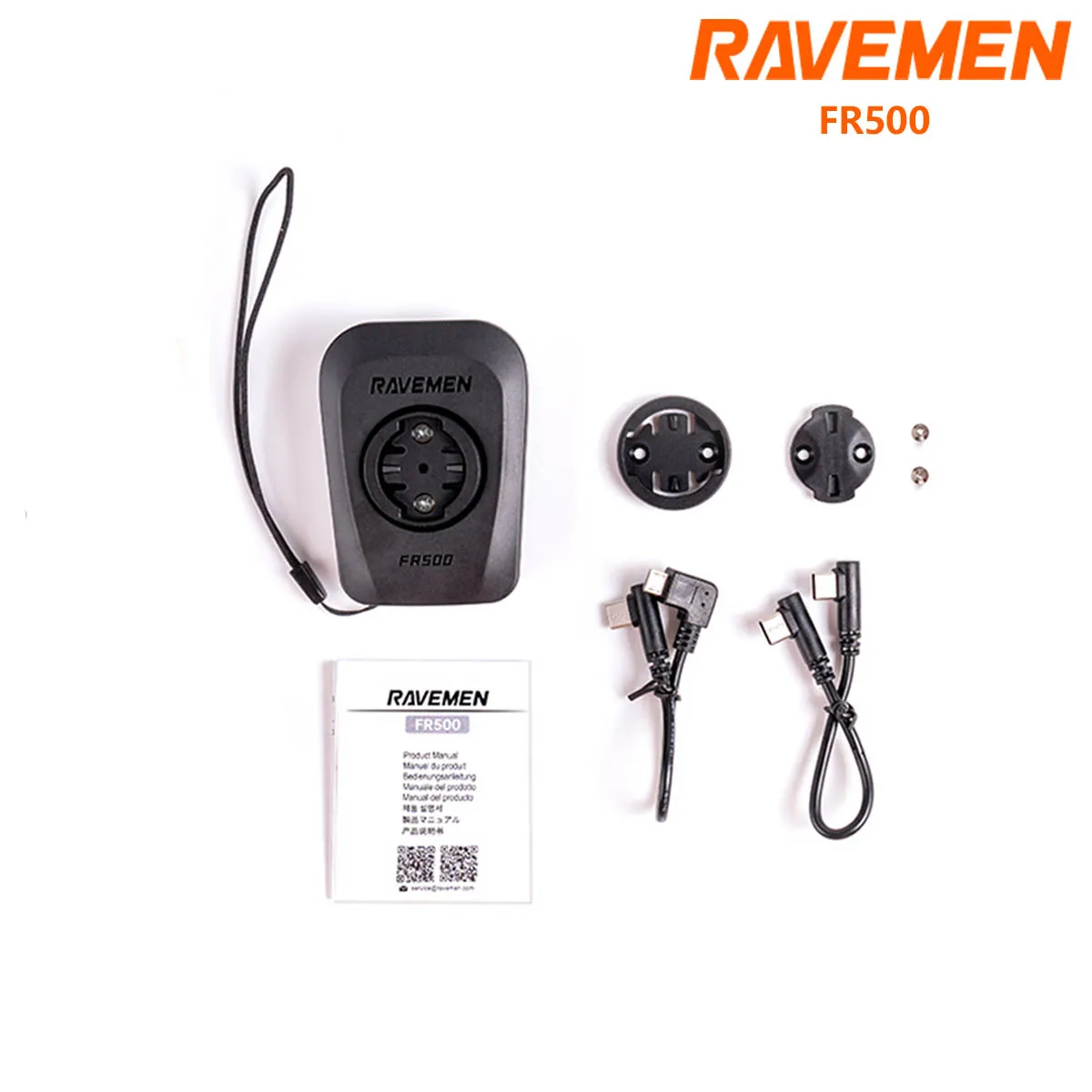RAVEMEN FR1100 SE FR500 Bike Headlight For Garmin Wahoo Bicycle Front Lamp Rechargeable Side Visibility Day&Night AOM06 Mount