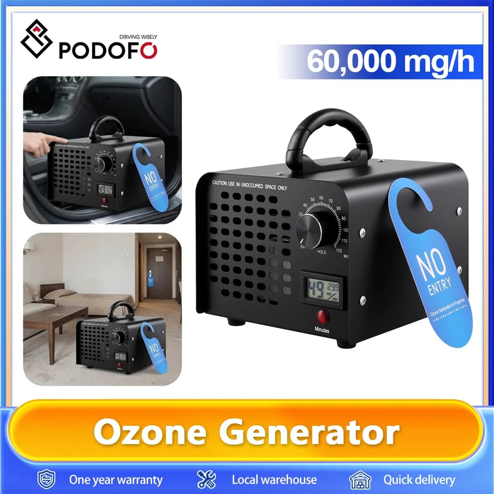 Ozone Generator 60000mg/h Ozone Machines for Car Garages Home Kitchen Odours Pet Room Basement Office  With 120 Min Timer