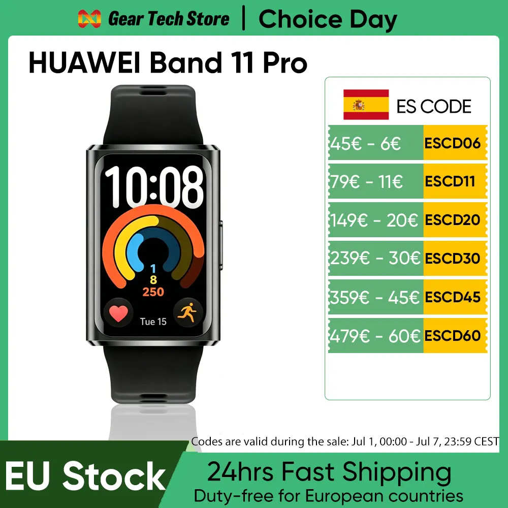 Global Version Smart Watch Huawei Band 11 Pro Wrist Smart Band 1.62'' AMOLED Screen Smartwatch Heart Rate Smartband