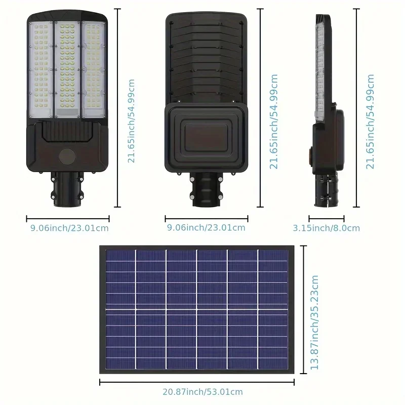 Swiatla Commercial Outdoor Solar Street Lights Dusk to Dawn Motion Sensor Flood Light 8000W 20000 Lumens IP67 Waterproof LED for Parking Lot Yard Road Basketball Court Security Illumination